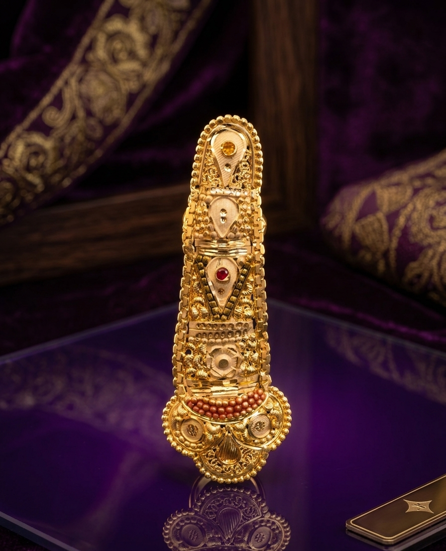 Royal Filigree Full-Finger Statement Ring view 2
