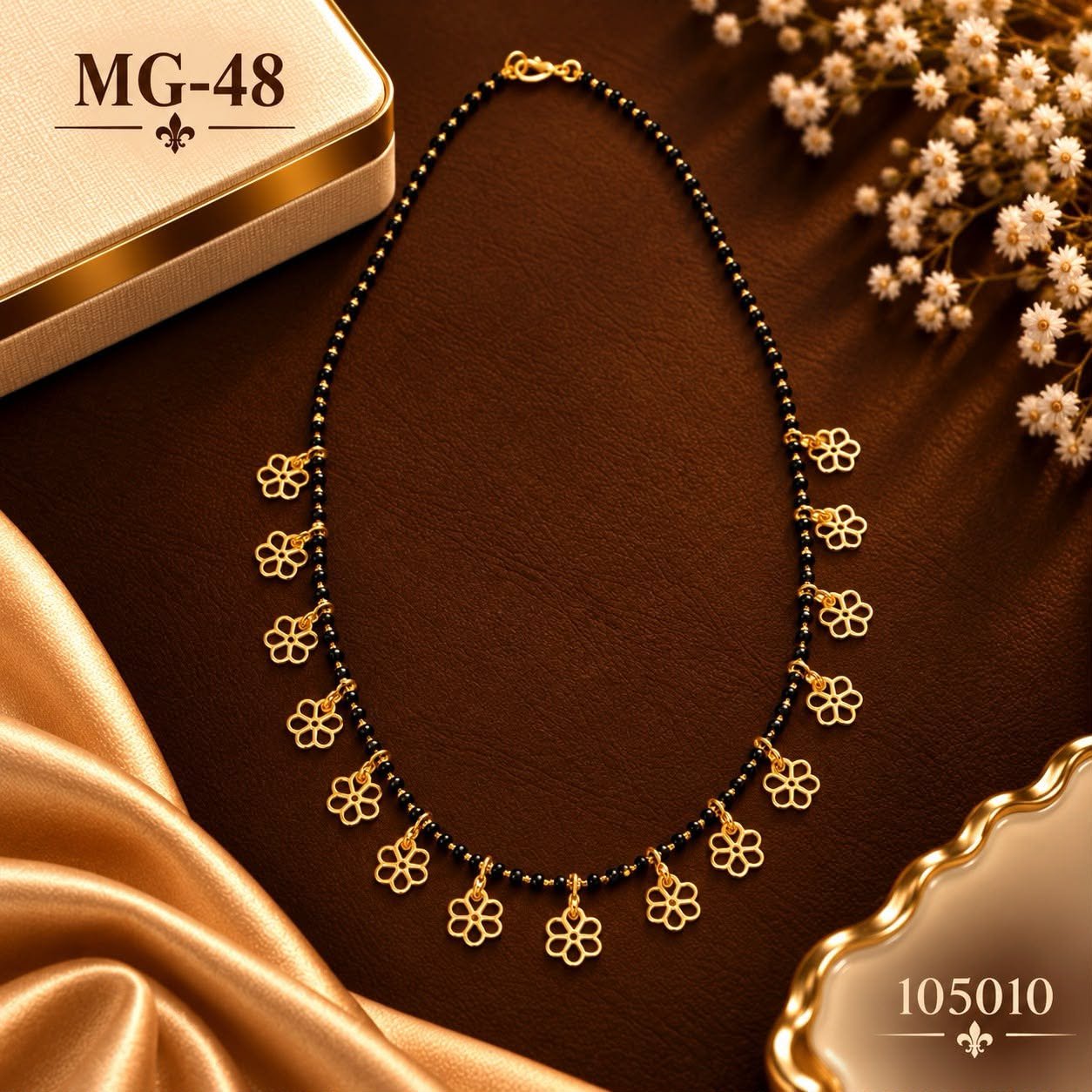 Black Beaded Charm Mangalsutra
